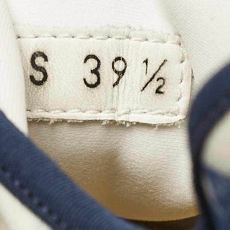 Pre Owned Dior Two Tone Fabric and Leather D-Connect Low Top Sneakers Size 39.5