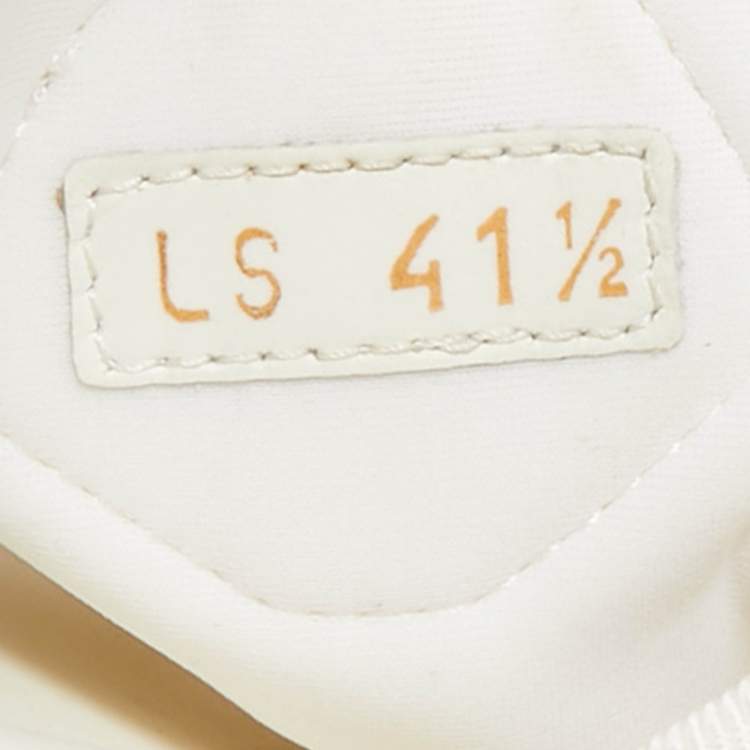 Pre Owned Dior White Neoprene D-Connect Flat Sandals Size 41.5