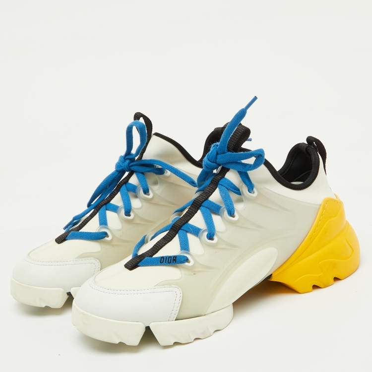 Pre Owned Dior Multicolor Neoprene and Rubber D-Connect Sneakers Size 37.5