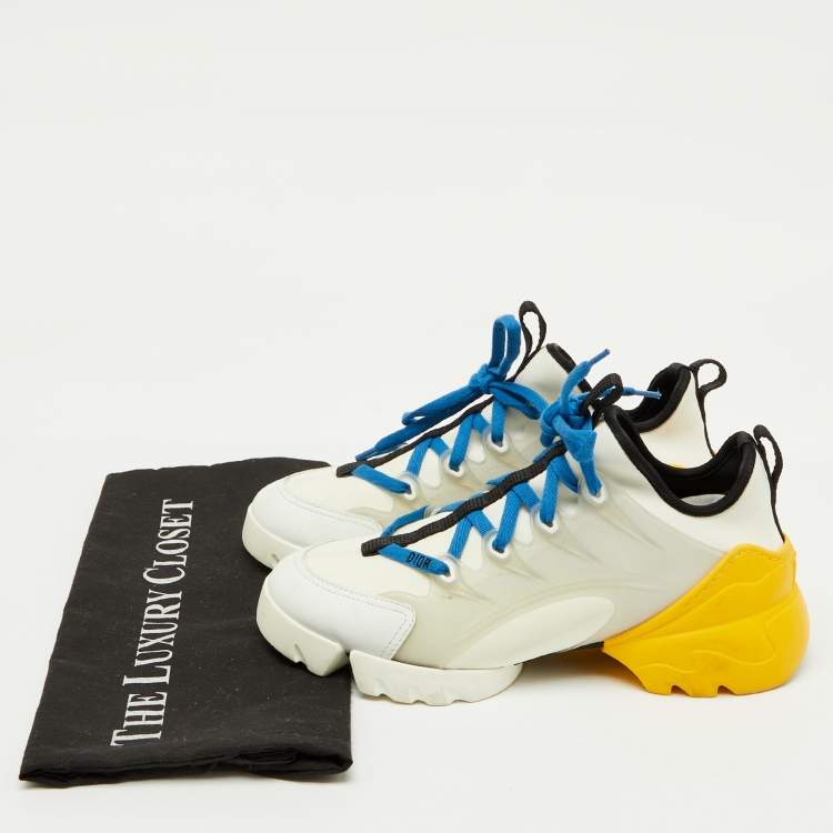 Pre Owned Dior Multicolor Neoprene and Rubber D-Connect Sneakers Size 37.5