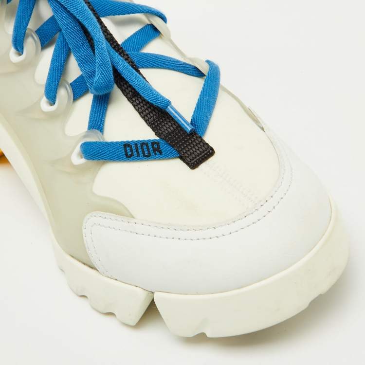 Pre Owned Dior Multicolor Neoprene and Rubber D-Connect Sneakers Size 37.5