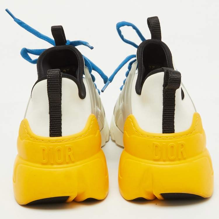 Pre Owned Dior Multicolor Neoprene and Rubber D-Connect Sneakers Size 37.5