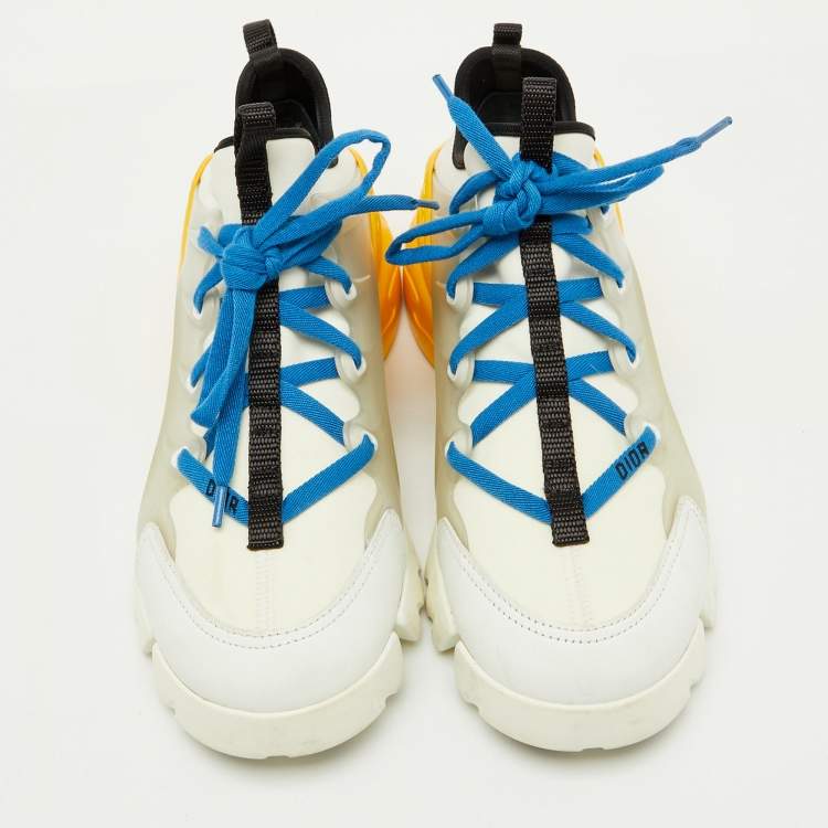 Pre Owned Dior Multicolor Neoprene and Rubber D-Connect Sneakers Size 37.5