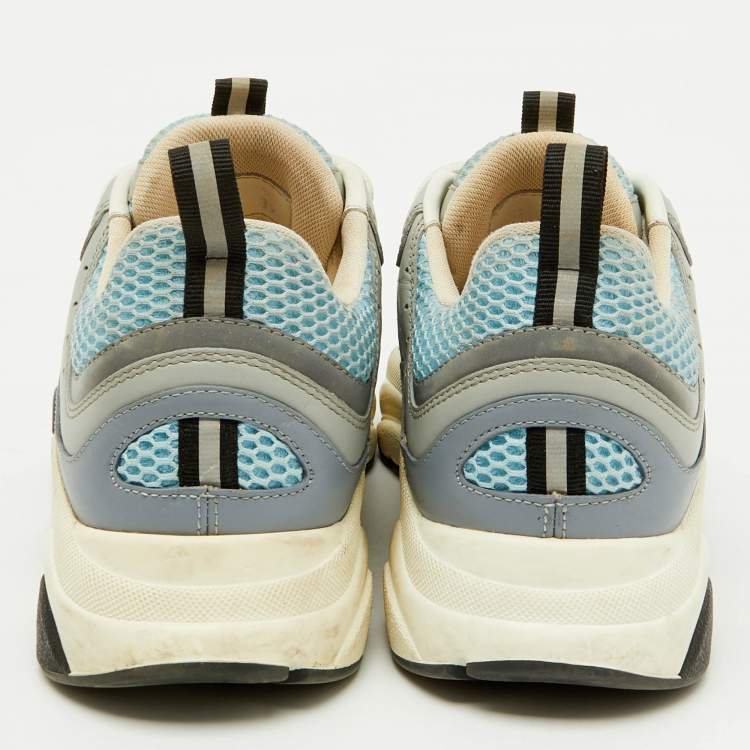 Pre Owned Dior Multicolor Leather and Mesh B22 Sneakers Size 39