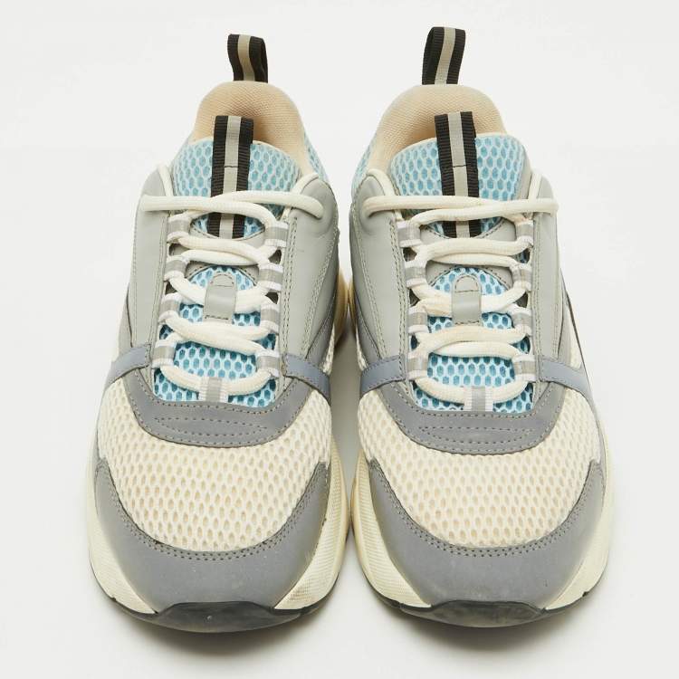 Pre Owned Dior Multicolor Leather and Mesh B22 Sneakers Size 39