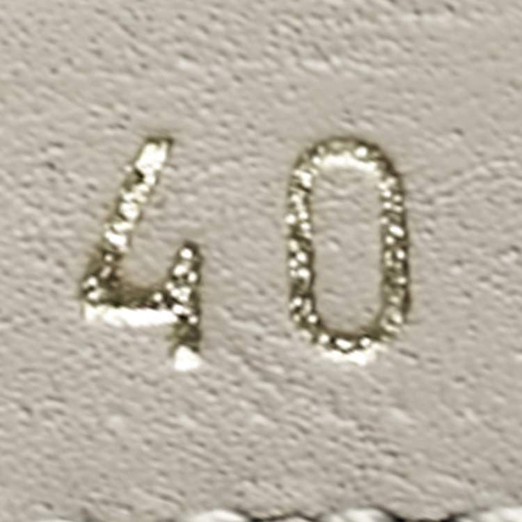 Pre Owned Dior Purple/Cream Python Embossed Leather CD Logo Loafers Size 40