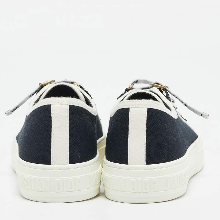 Pre Owned Dior Black Canvas Walk'n'Dior Sneakers Size 39