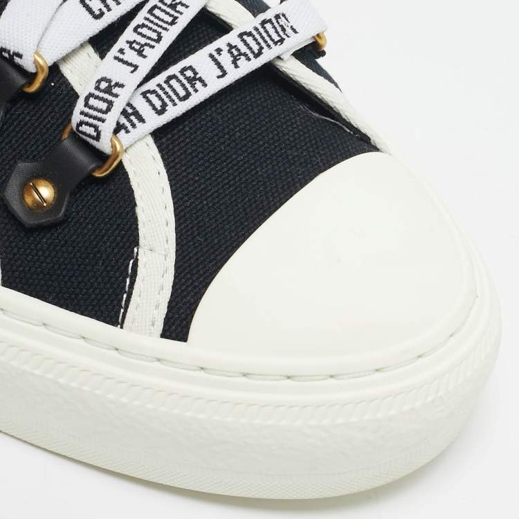 Pre Owned Dior Black Canvas Walk'n'Dior Sneakers Size 39