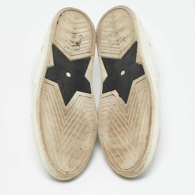 Pre Owned Dior White/Grey Leather And Suede D Bee Low Top Sneakers Size 41