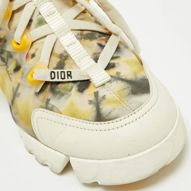 Pre Owned Dior Multicolor Neoprene and PVC D-Connect Sneakers Size 36