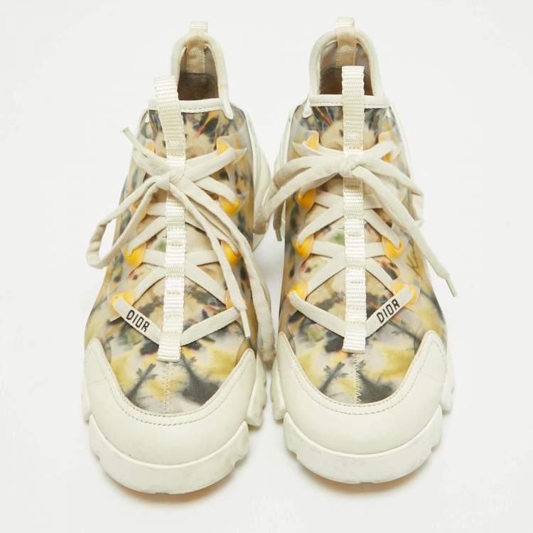 Pre Owned Dior Multicolor Neoprene and PVC D-Connect Sneakers Size 36