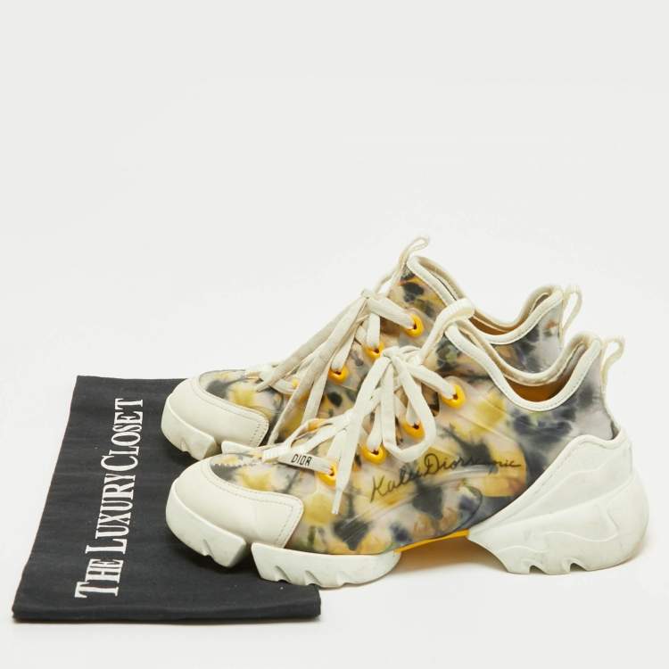 Pre Owned Dior Multicolor Neoprene and PVC D-Connect Sneakers Size 36