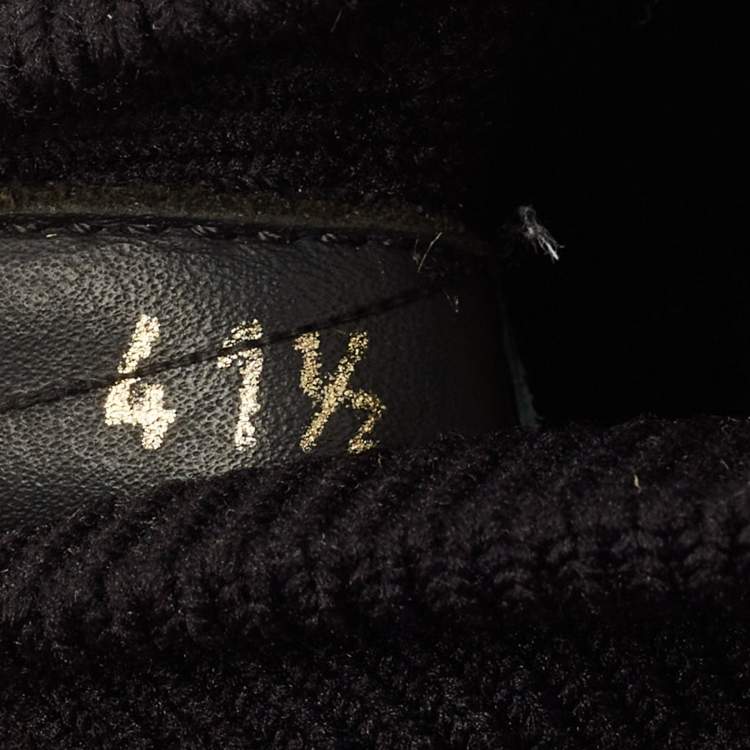 Pre Owned Dior Black Technical Knit Fabric and Leather Walk'n'Dior Sneakers Size 41.5