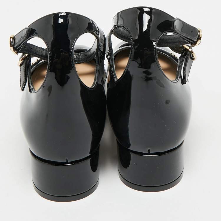 Pre Owned Dior Black Patent Leather Aime Pumps Size 40