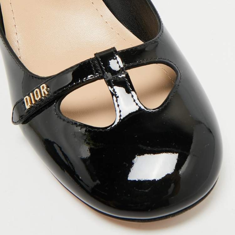 Pre Owned Dior Black Patent Leather Aime Pumps Size 40
