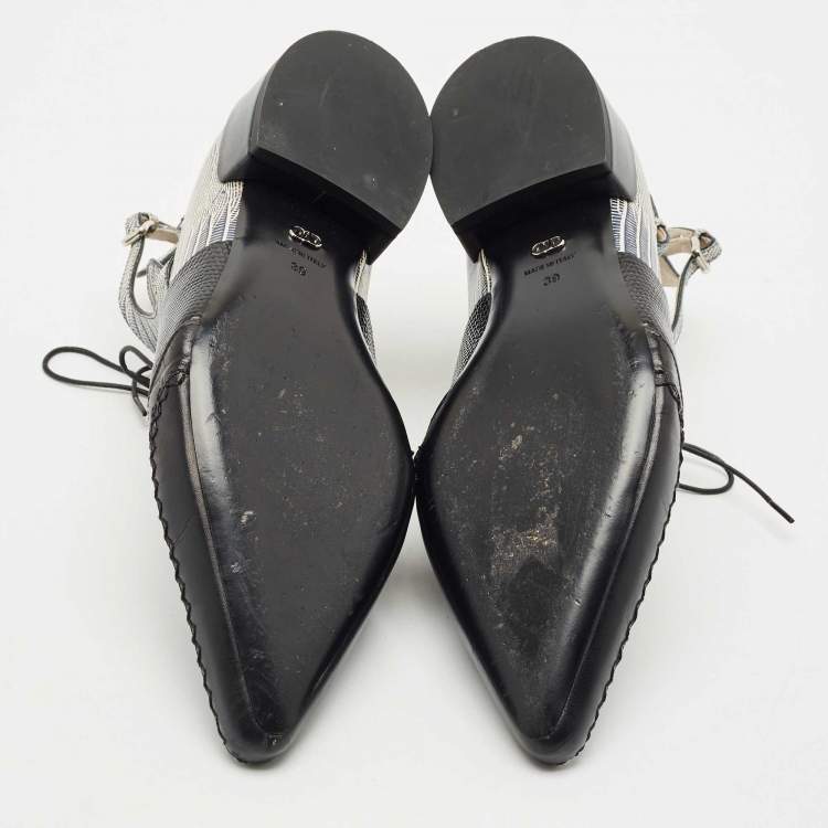 Pre Owned Dior Black Croc and Lizard Embossed Leather Nomade Pointy Ankle Length Boots Size 39