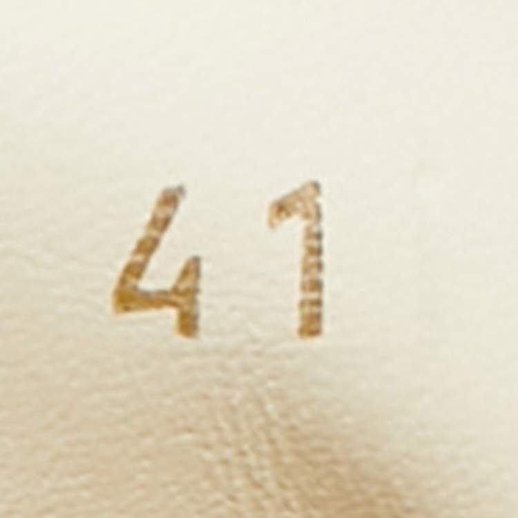 Pre Owned Dior Cream Leather Quilted Cannage D-unit Ankle Length Boots Size 41