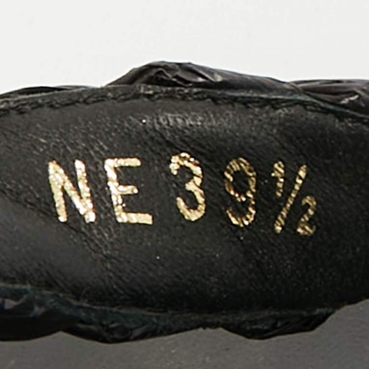 Pre Owned Dior Black Woven Raffia Dioriviera Dior Ocean Flat Thong Sandals 39.5