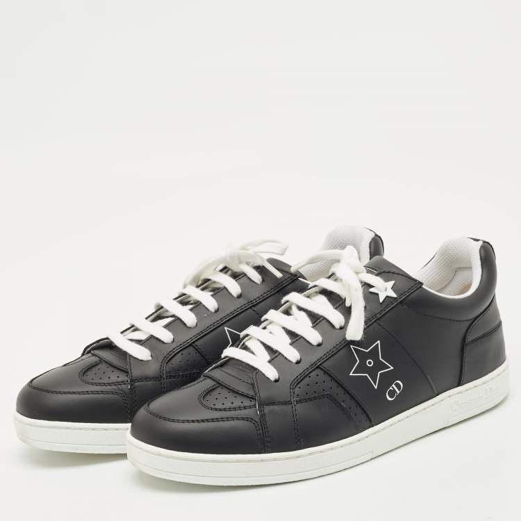 Pre Owned Dior Black Leather Ors low Top Sneakers Size 37.5