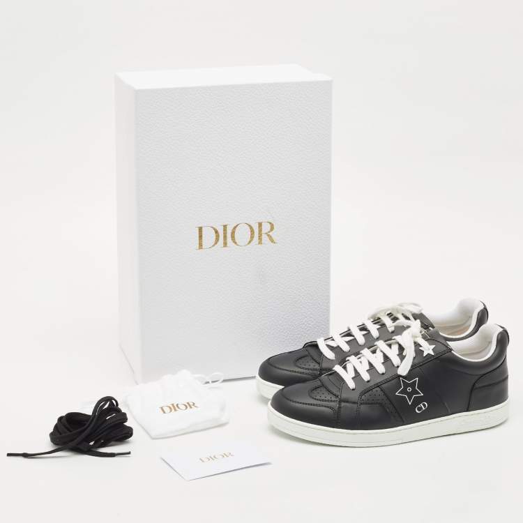 Pre Owned Dior Black Leather Ors low Top Sneakers Size 37.5