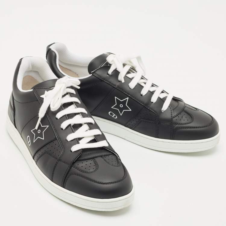 Pre Owned Dior Black Leather Ors low Top Sneakers Size 37.5