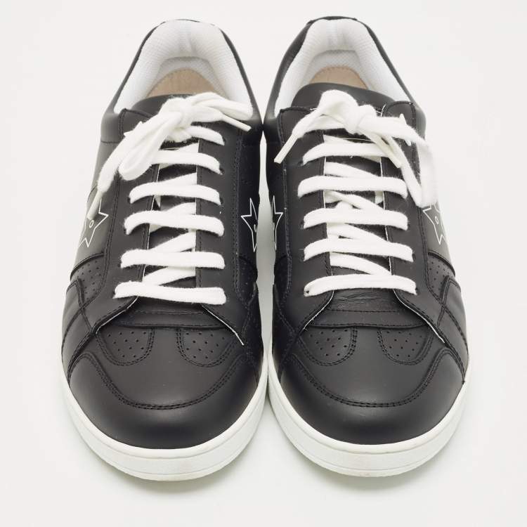 Pre Owned Dior Black Leather Ors low Top Sneakers Size 37.5