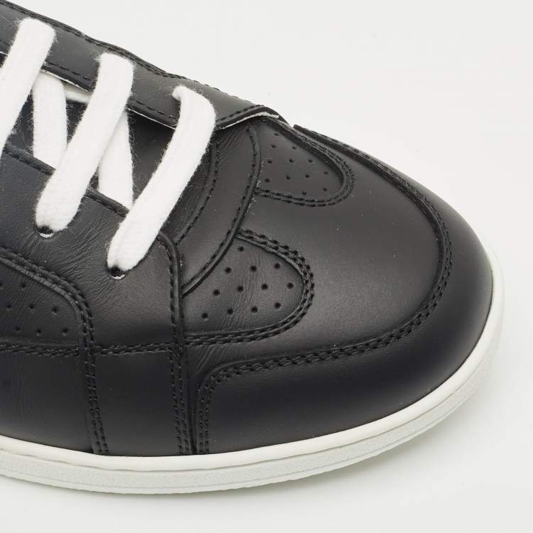 Pre Owned Dior Black Leather Ors low Top Sneakers Size 37.5