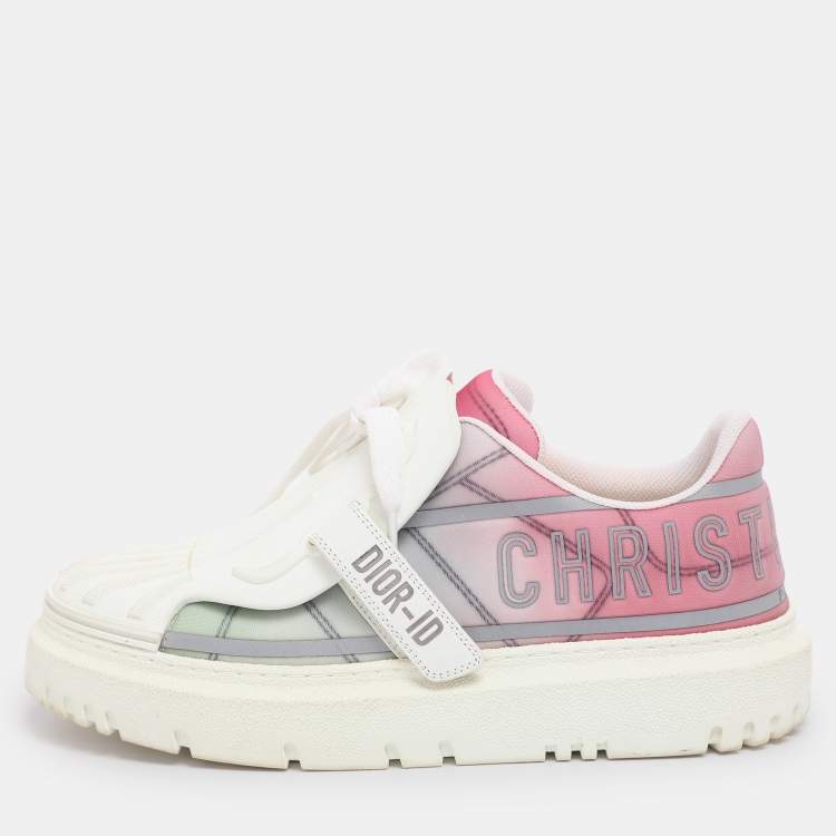 Pre Owned Dior Multicolor Technical Fabric and Rubber Dior ID Low Top Sneakers Size 38.5