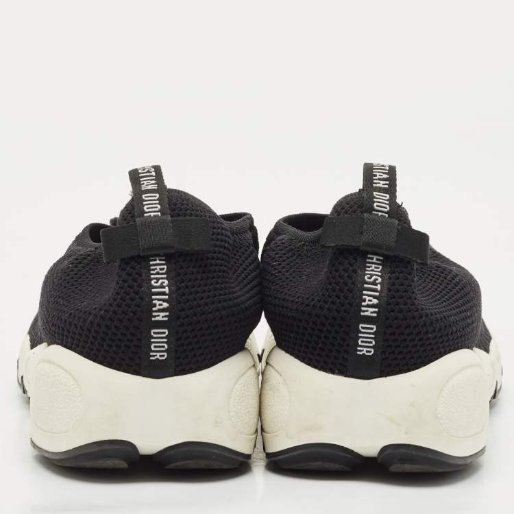 Pre Owned Dior Black Mesh Fusion Slip On Sneakers Size 37