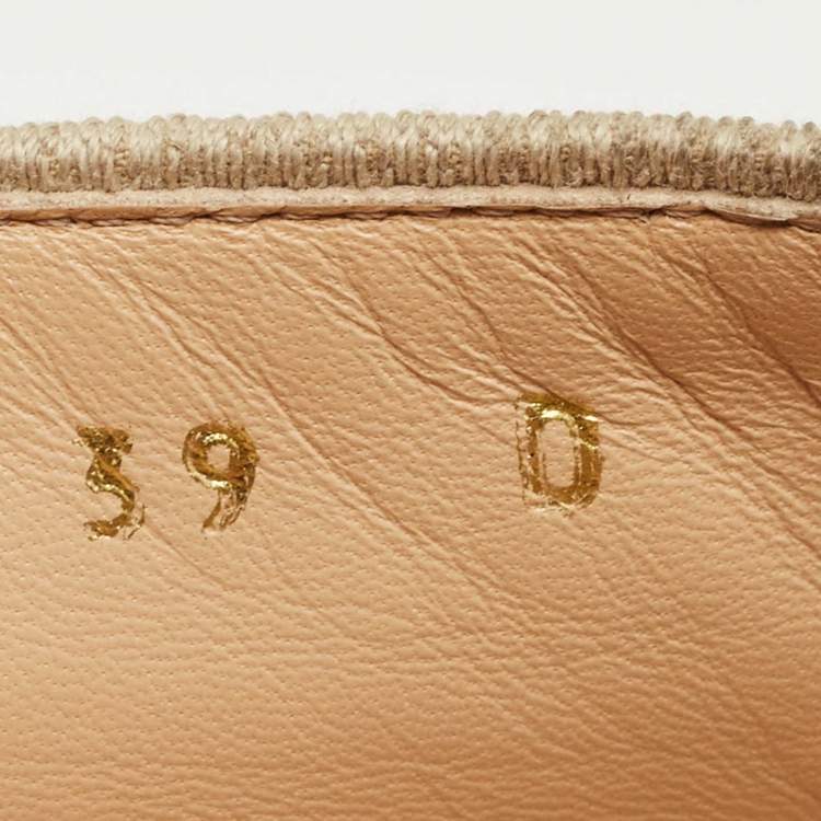 Pre Owned Dior Multicolor Canvas Dioriviera Espadrille Flats Size 39