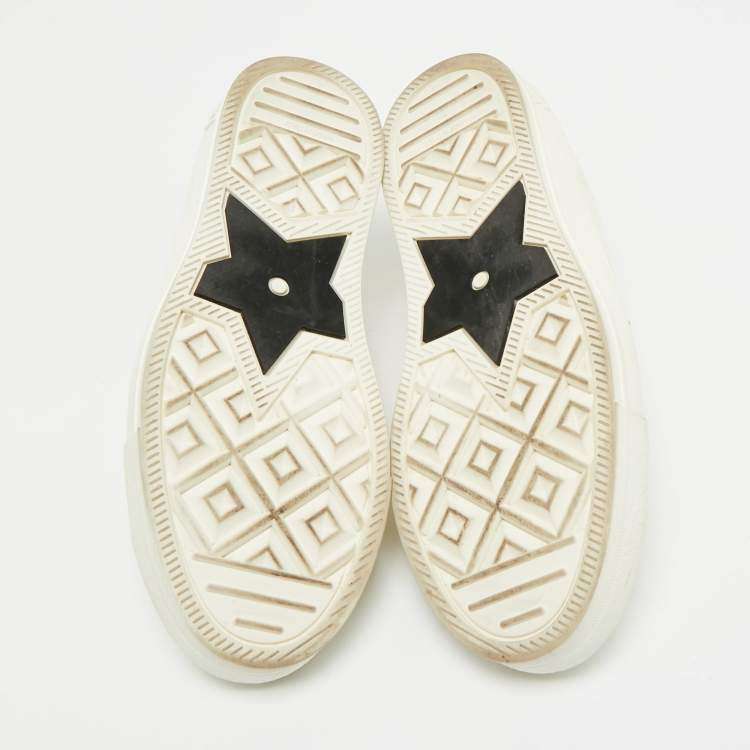 Pre Owned Dior White Canvas Walk'n'Dior Low Top Sneakers Size 35