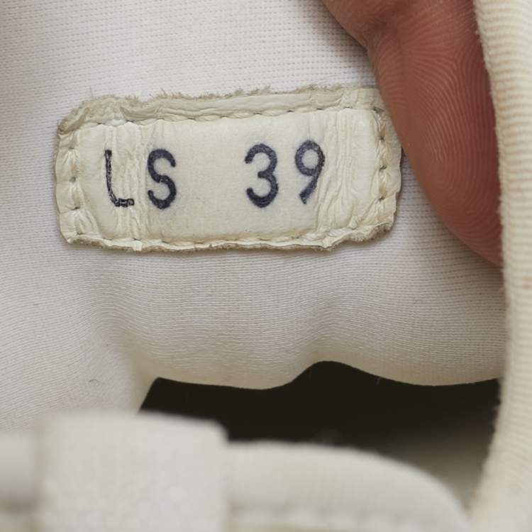 Pre Owned Dior Cream/White PVC D-Connect Low Top Sneakers Size 39