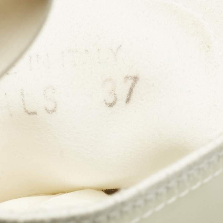 Pre Owned Dior White Oblique Mesh and Rubber B23 Sneakers Size 37