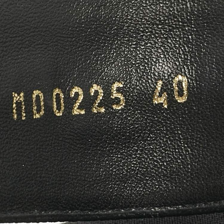 Pre Owned Dior Black Fabric  Elastic Straps Flat Sandals Size 40                     