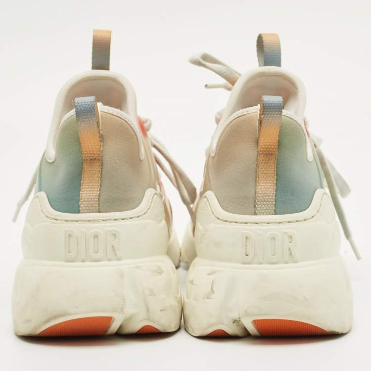 Pre Owned Dior Multicolor PVC and Fabric D-Connect Lace Up Sneakers Size 37