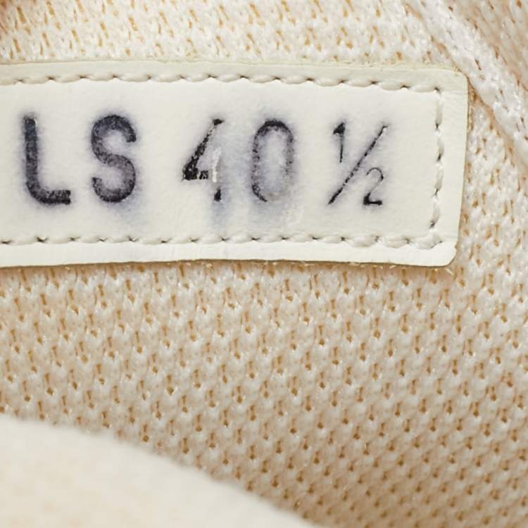 Pre Owned Dior Blue/White Canvas Dior Addict Lace Up Sneakers Size 40.5