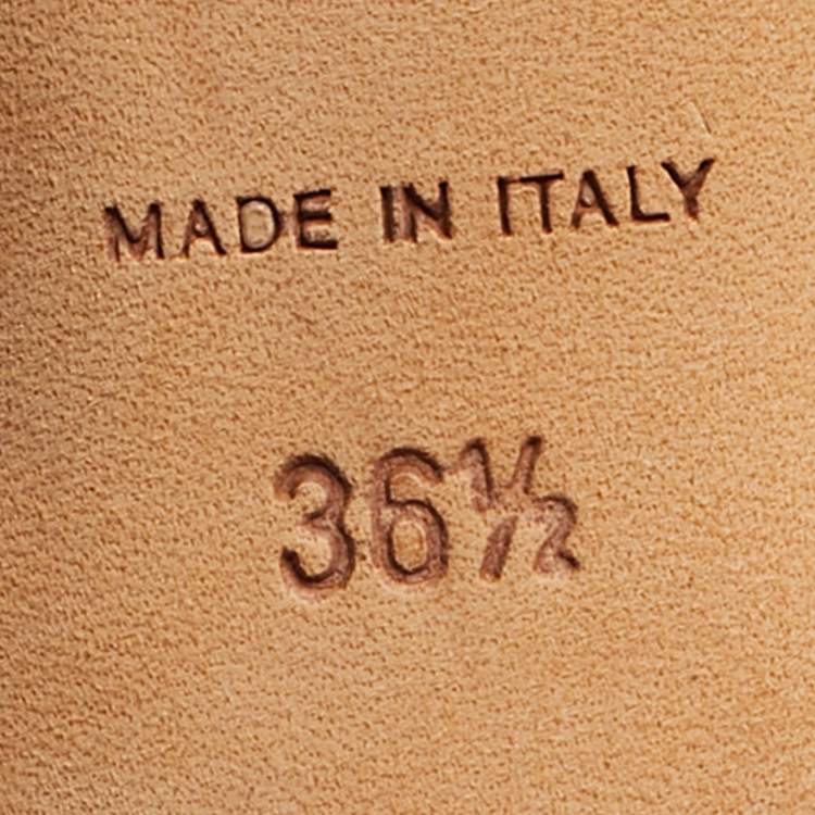 Pre Owned Dior Brown Leather Strappy Mules Size 36.5