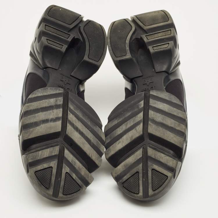 Pre Owned حذاء رياضي ديور دي كونكت جلد ونيوبرين أسود مقاس 38.5