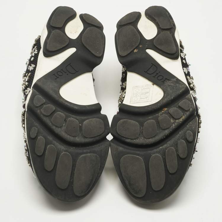 Pre Owned Dior Black Mesh Fusion Low Top Sneakers Size 39