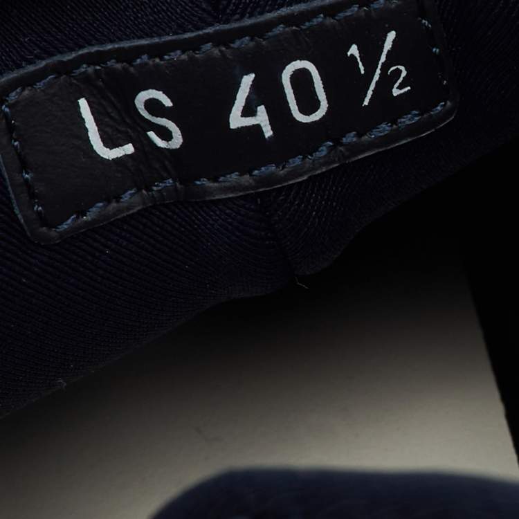 Pre Owned Dior Blue Oblique Neoprene and Suede D-Wander Sneakers Size 40.5