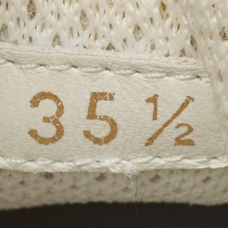 Pre Owned Dior Black Rubber Mesh and Leather Vibe Low Top Sneakers Size 35.5