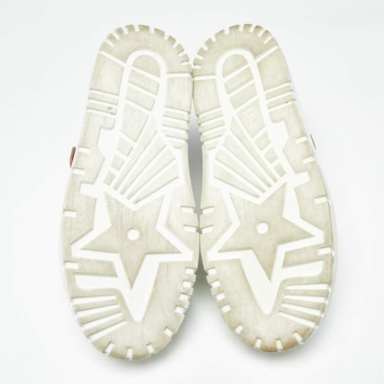 Pre Owned Dior White Leather and Rubber Dior ID Low Top Sneakers Size 40