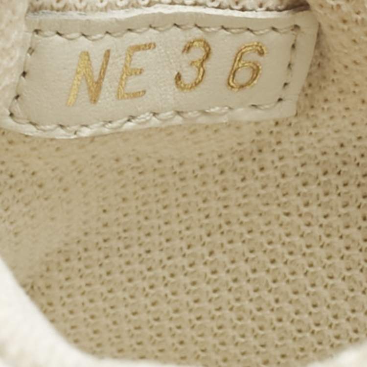 Pre Owned Dior White Leather and Rubber Dior ID Lace Up Sneakers Size 36