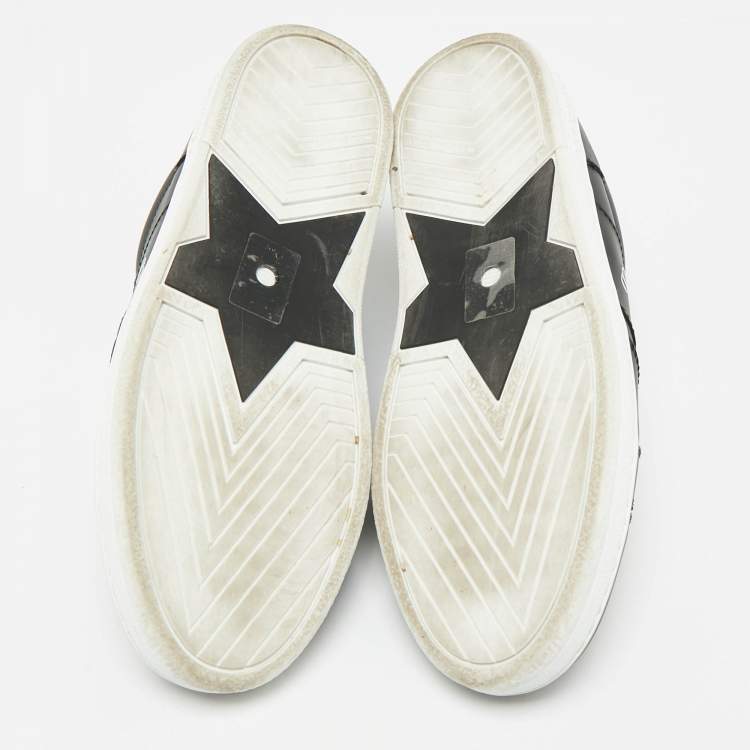 Pre Owned Dior Black Leather D-star Lace Up Sneakers Size 36.5