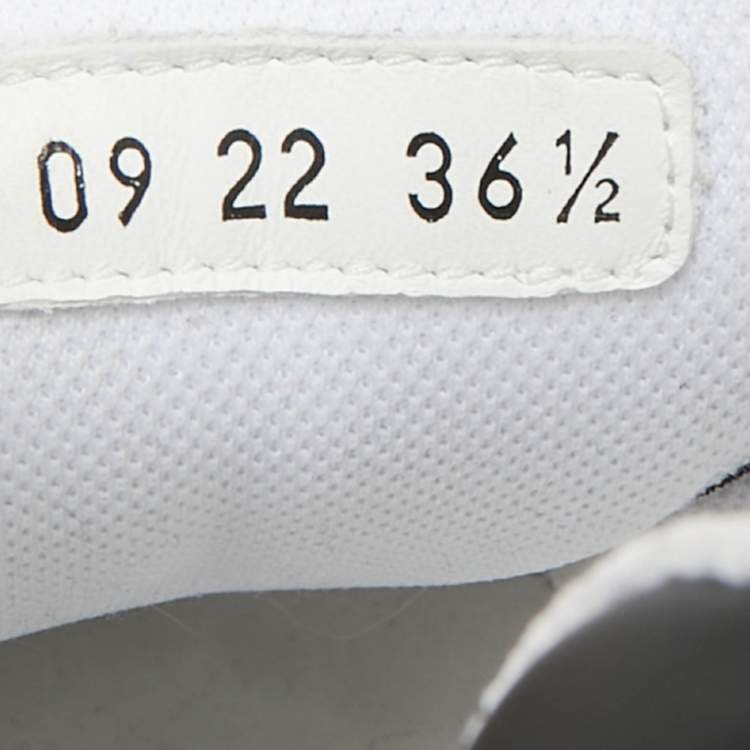 Pre Owned Dior Black Leather D-star Lace Up Sneakers Size 36.5