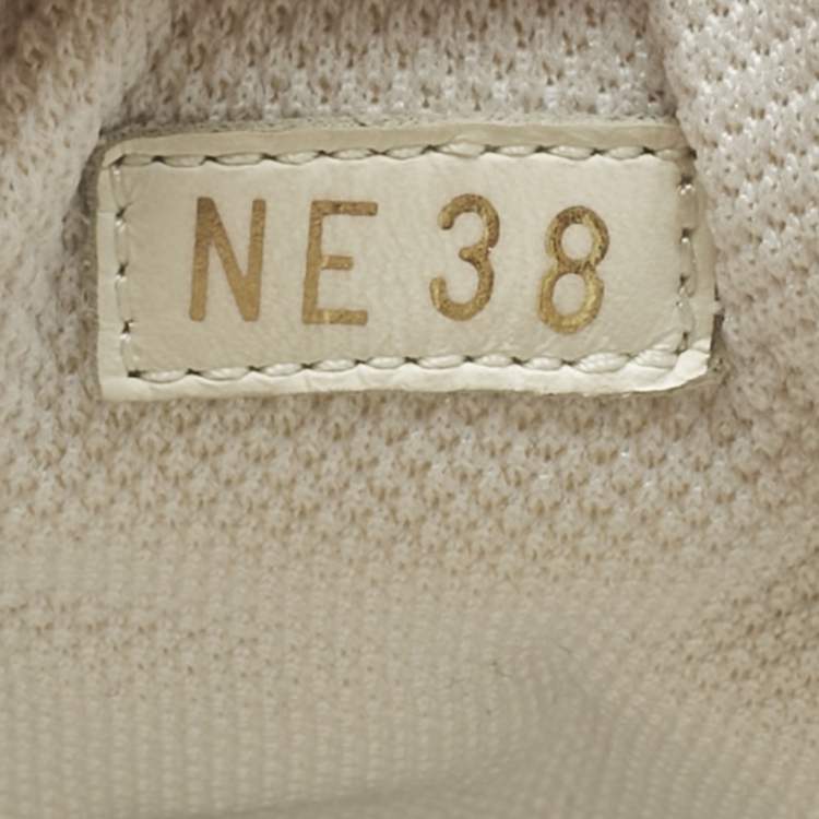 Pre Owned Dior White/Transparent Leather And Rubber Dior-ID Sneakers Size 38