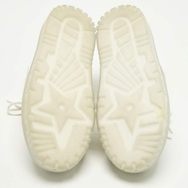 Pre Owned Dior White/Transparent Leather And Rubber Dior-ID Sneakers Size 38