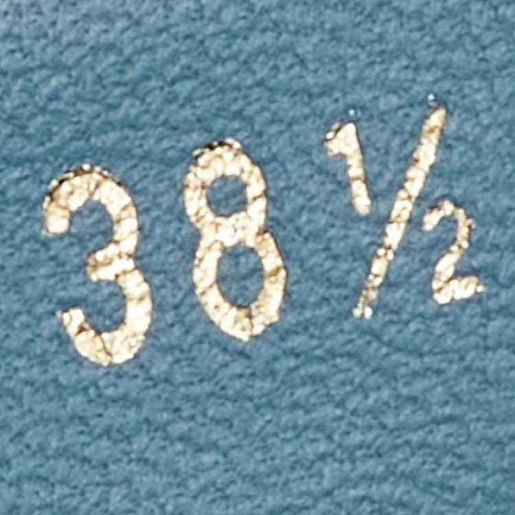 Pre Owned Dior Blue Leather Dioriviera Dioract Slide Sandals Size 38.5