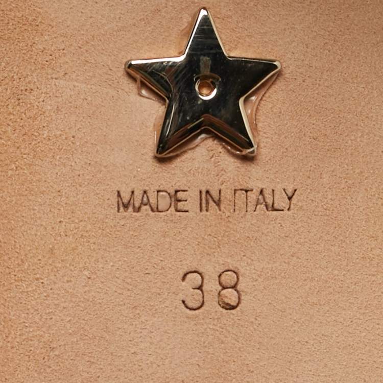 مملوكة مسبقًا Dior Black Patent Leather D'cest Ankle Strap Sandals Size 38