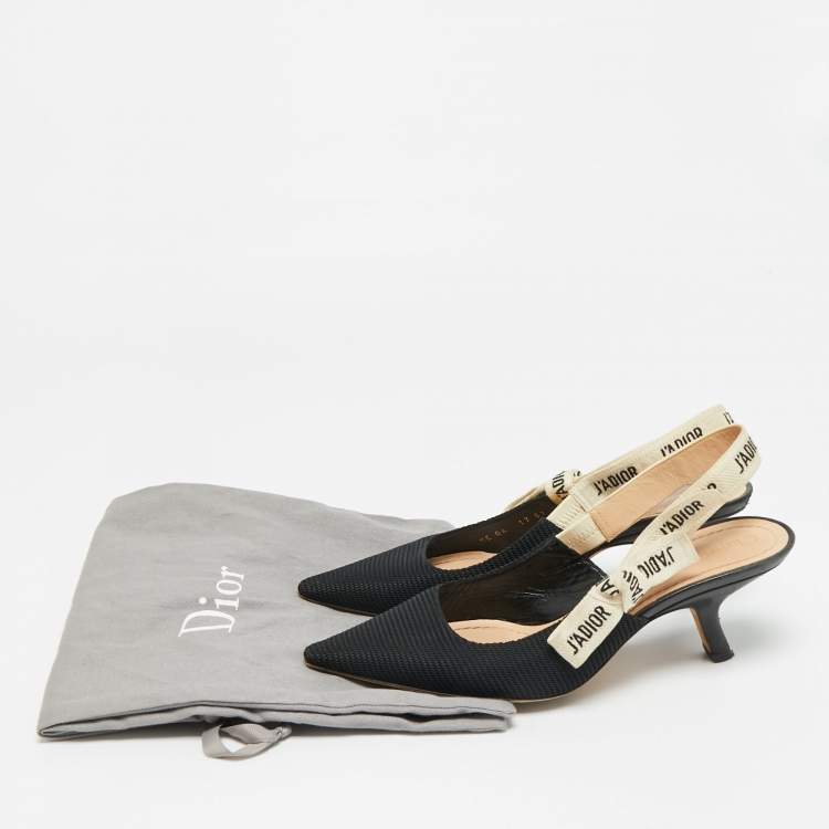 مملوكة مسبقًا Dior J'adior Size 37 Black Canvas and Fabric Pumps